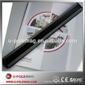 2016 Soporte / barra / estante magnéticos de aluminio calientes del cuchillo del negro del uso de la cocina de la venta